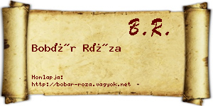 Bobár Róza névjegykártya