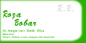 roza bobar business card