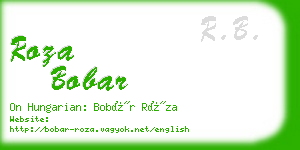 roza bobar business card